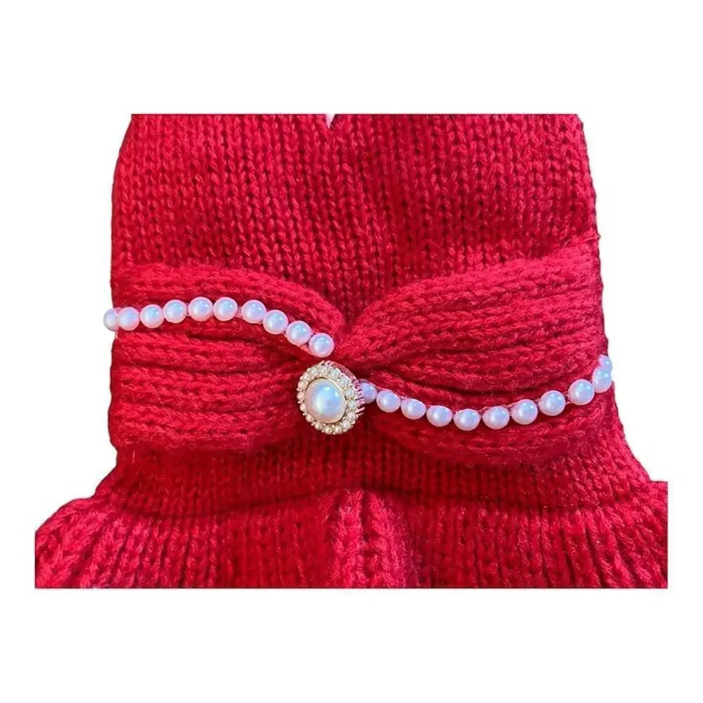 NWT Cyeollo Dog Apparel Dress Red Knit Short Sleeve Size XS Jewel Accents